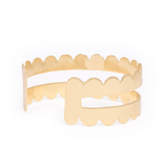 Remi Scalloped Edge Cuff Brass Cuff