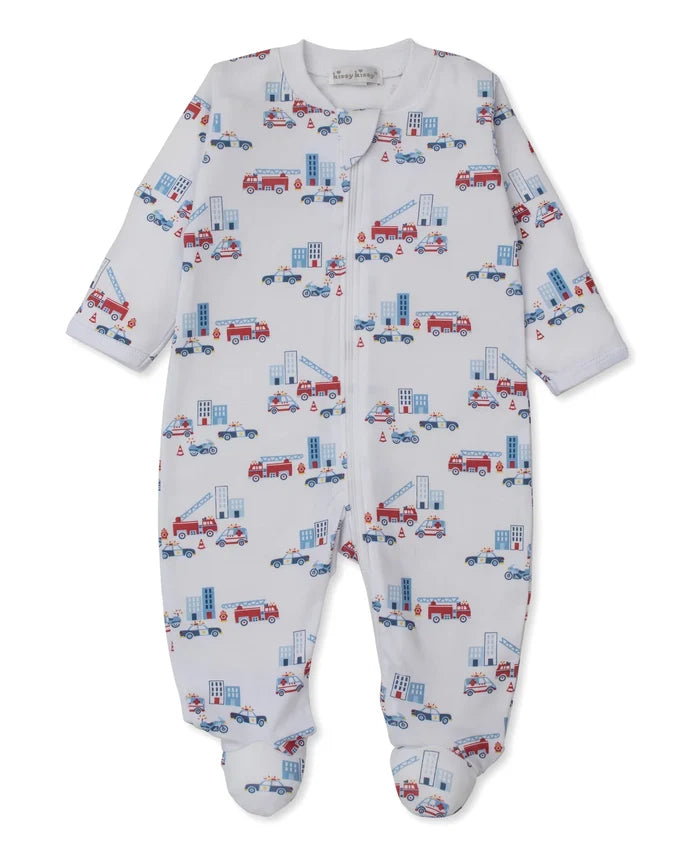 Rescue Raid Print Zip Footie