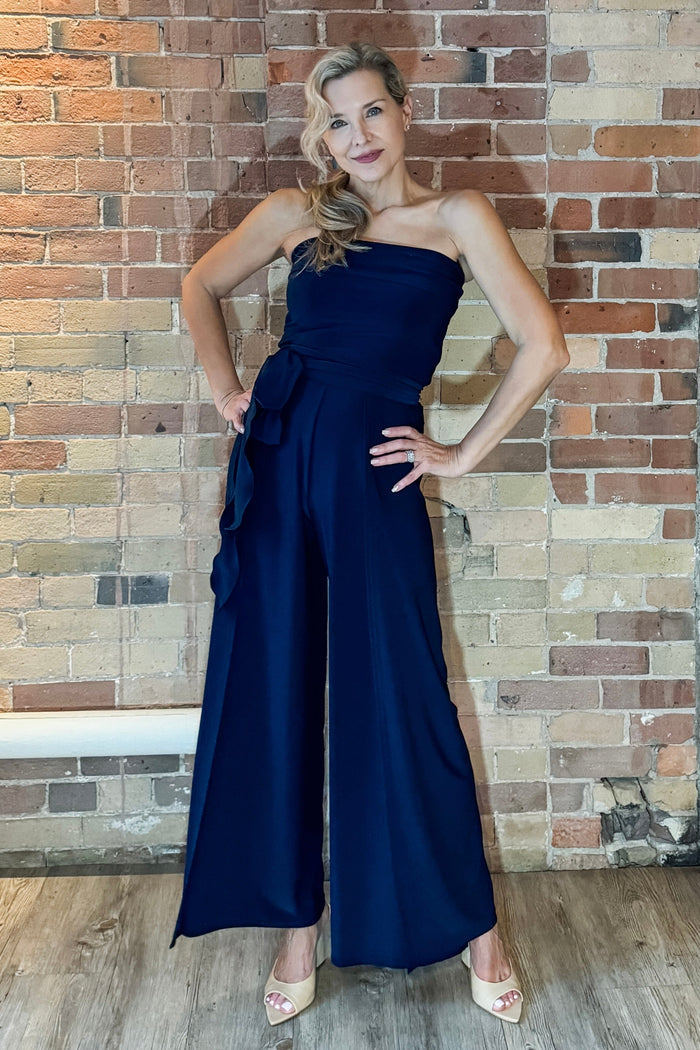 Diane Kroe Retro Jumper Pants in Navy
