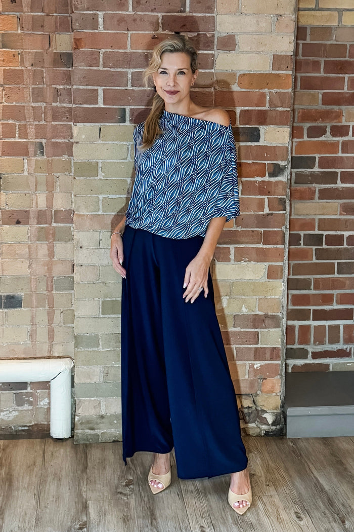 Diane Kroe Retro Jumper Pants in Navy