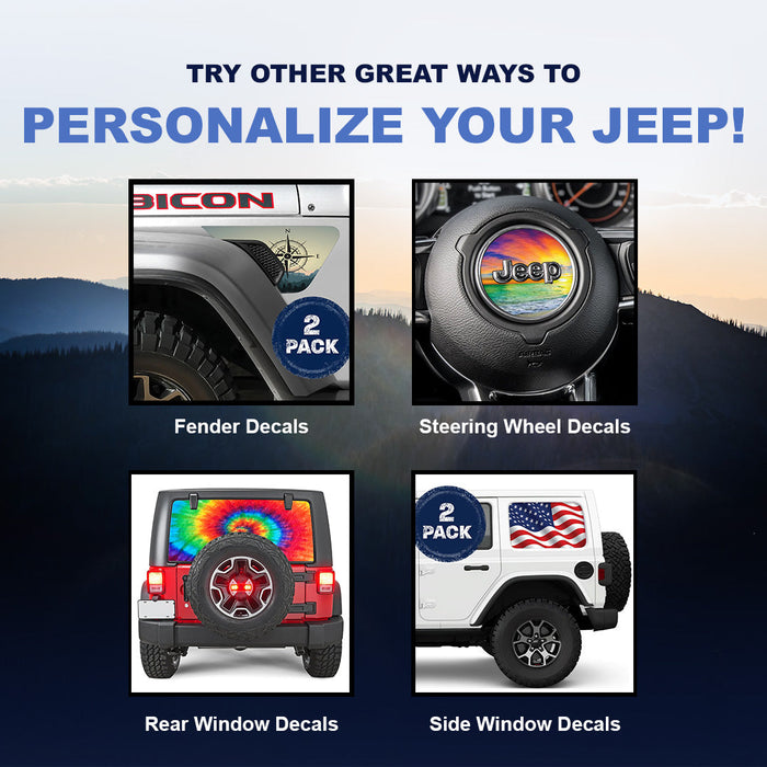 Retro Stripes Steering Wheel Decal