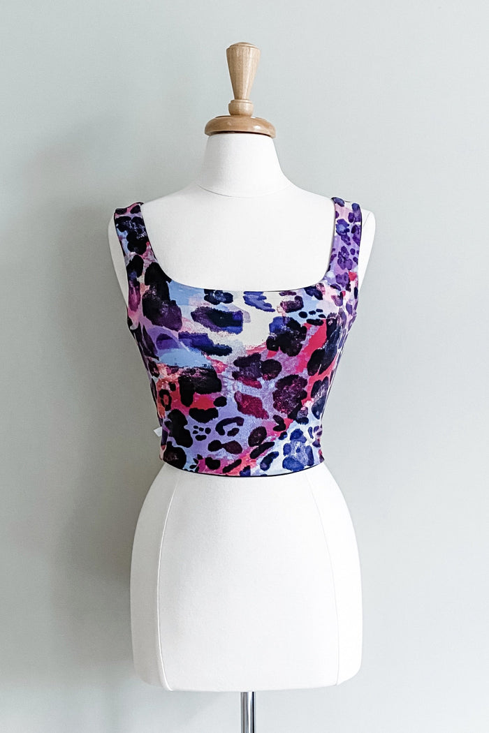 Reversible Bralette in White Navy Floral