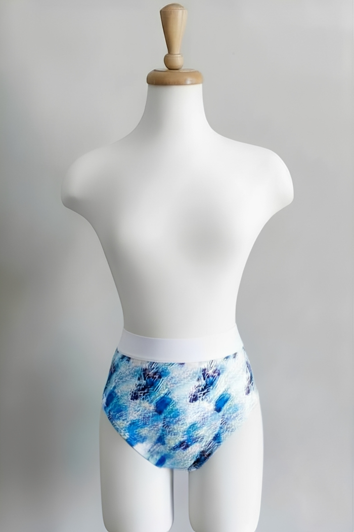 Reversible Brief in Watercolor Wave print by Diane Kroe