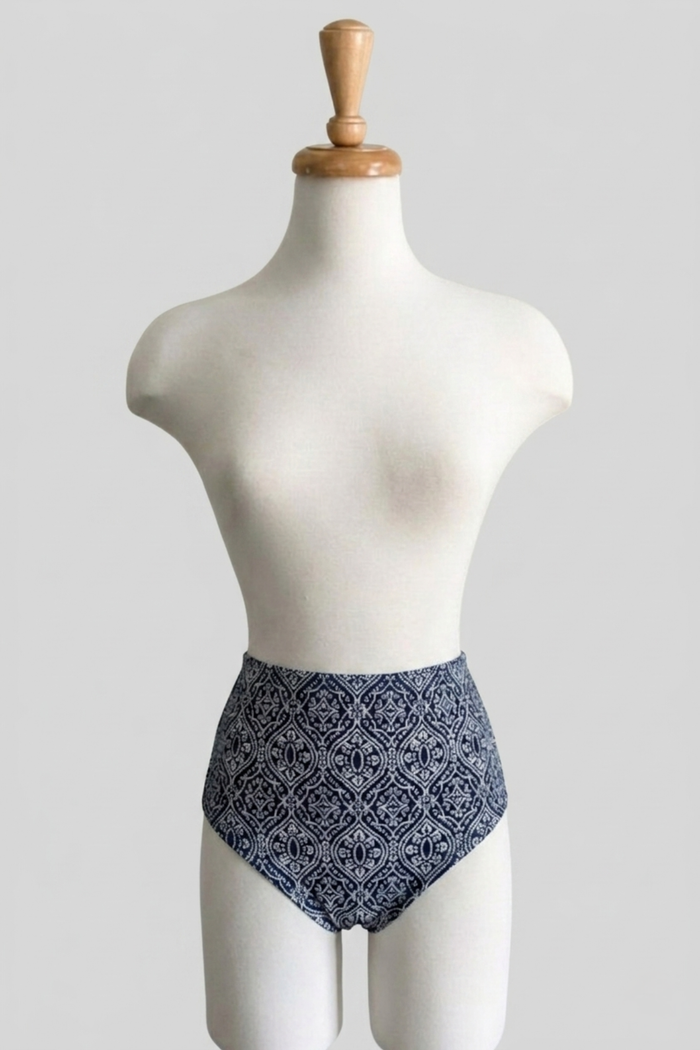 Reversible Brief in Blue Tile print by Diane Kroe