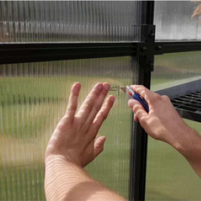 Riverstone Industries 18" Louver Wall Mounted Window With Solar Powered Opener - mygreenhousestore.com
