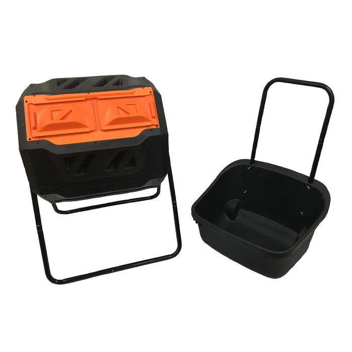 Riverstone Industries Genesis 42 Gallon Dual Composting Tumbler with Cart - mygreenhousestore.com
