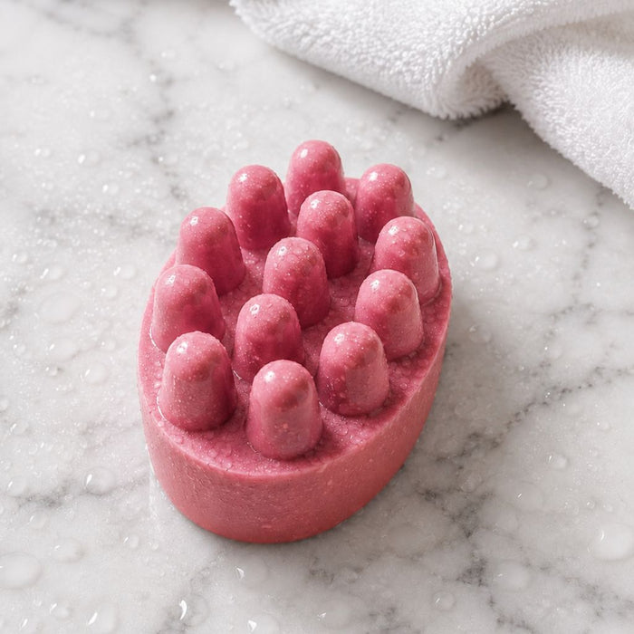 ROSE NOIR SILK "VELVET EMBRACE" TUSSAH SILK MASSAGE BATH BAR - Southern Luxe Savon