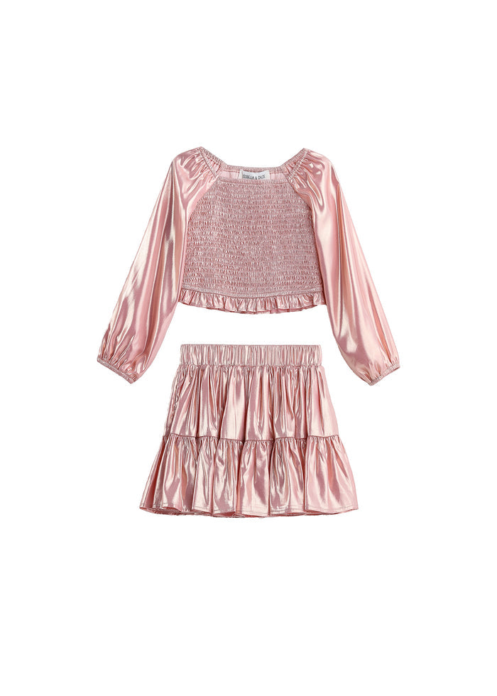 Rosy Glow Skirt Set