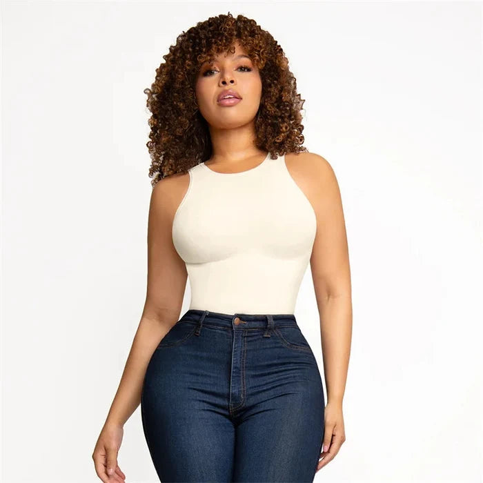 Round-Neck Shaping Jumpsuit Winteres