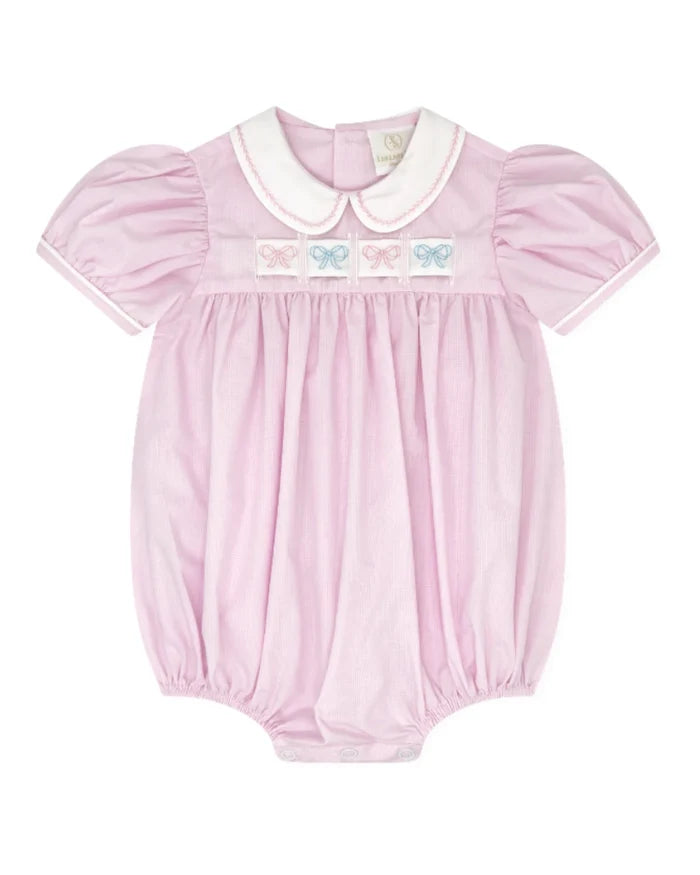 Ruth Ribbon Bubble - Baby Pink Minigingham