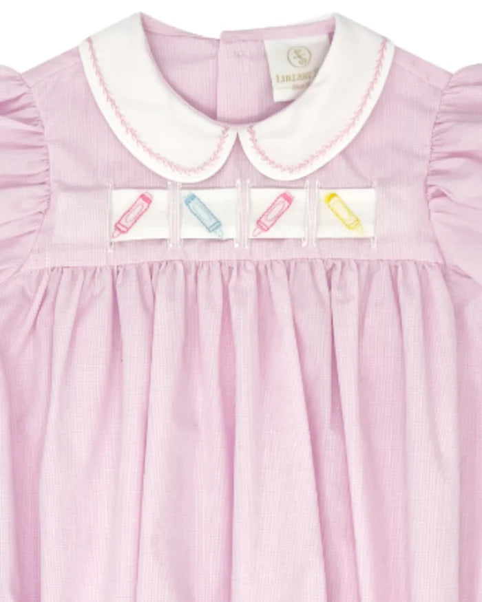Ruth Ribbon Bubble - Baby Pink Minigingham