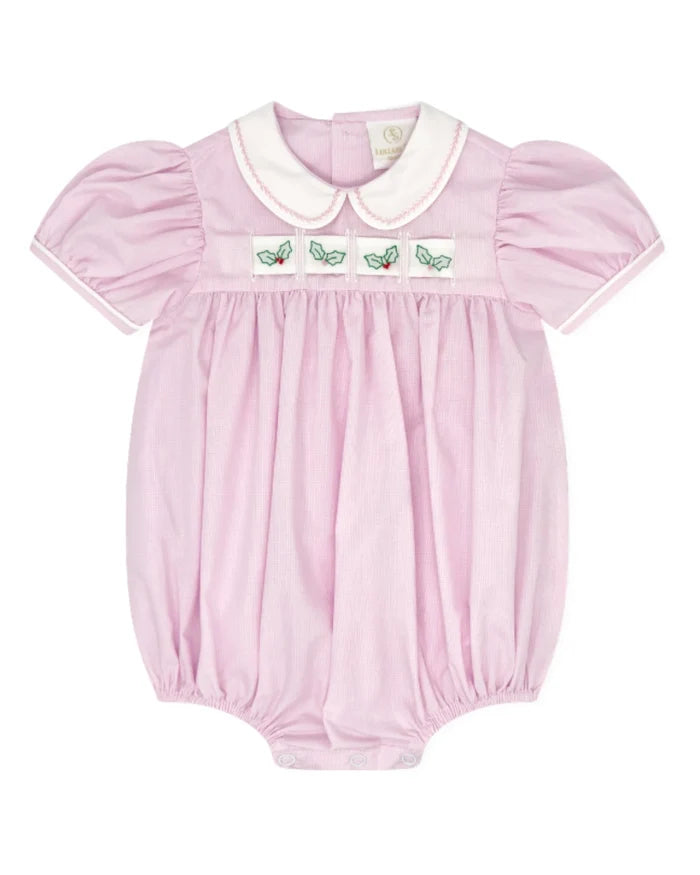 Ruth Ribbon Bubble - Baby Pink Minigingham