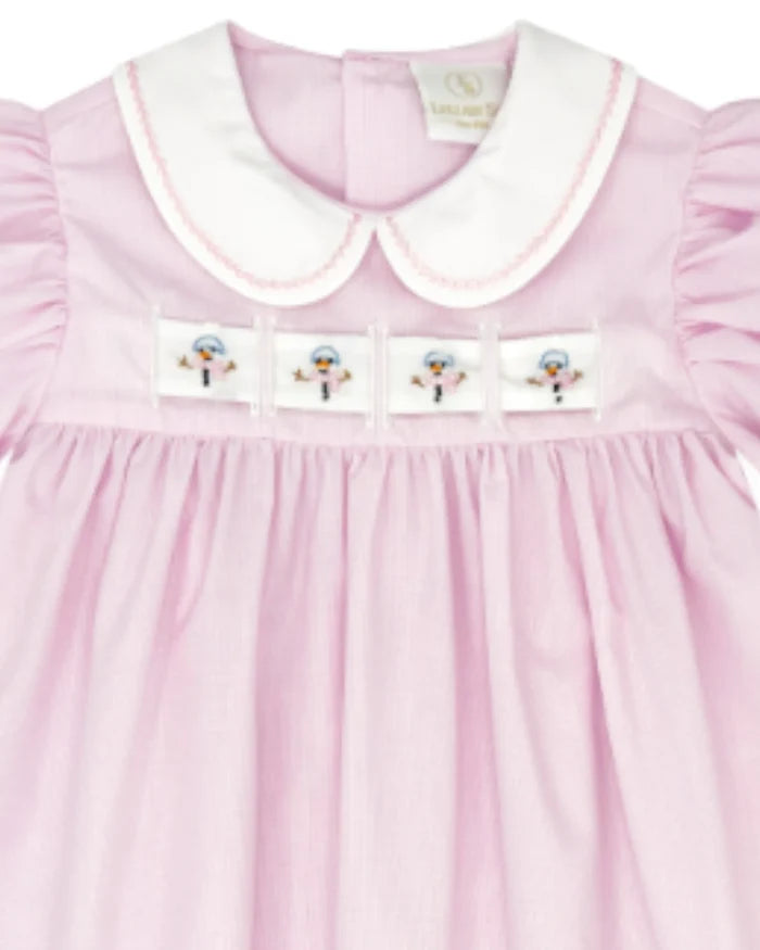 Ruth Ribbon Bubble - Baby Pink Minigingham