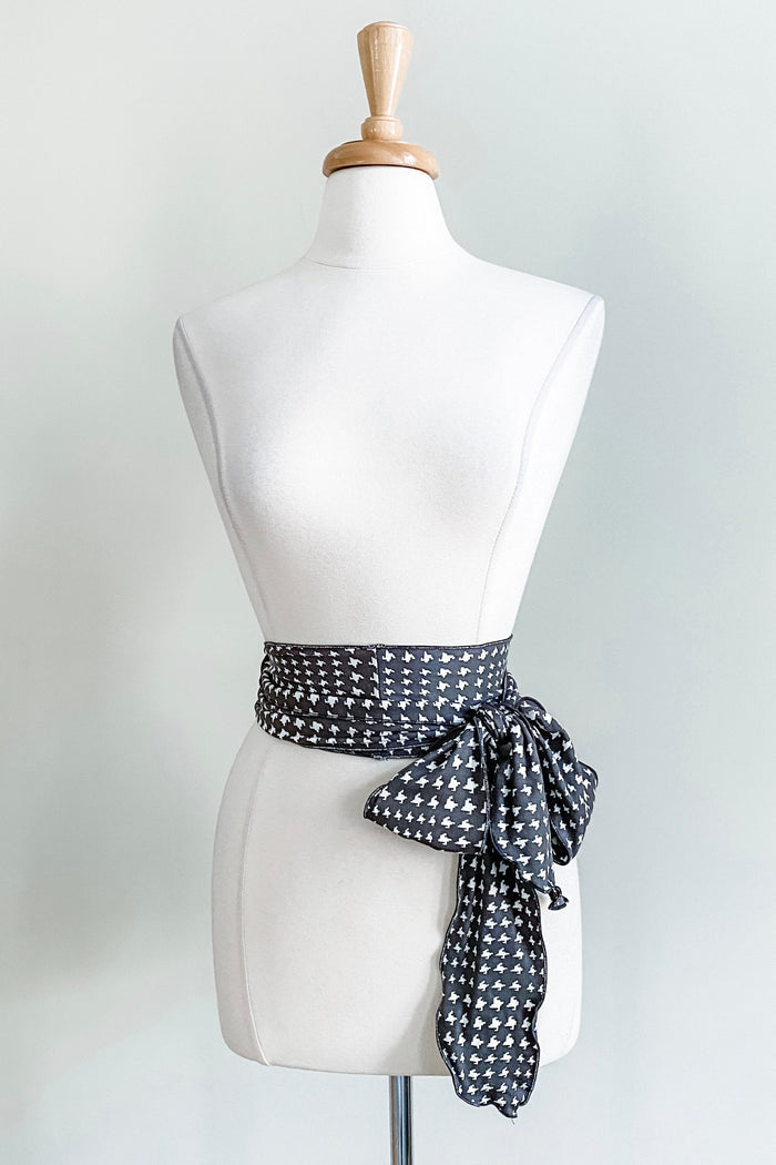 Diane Kroe - Sash Belt in Brushed Venezia (Houndstooth)