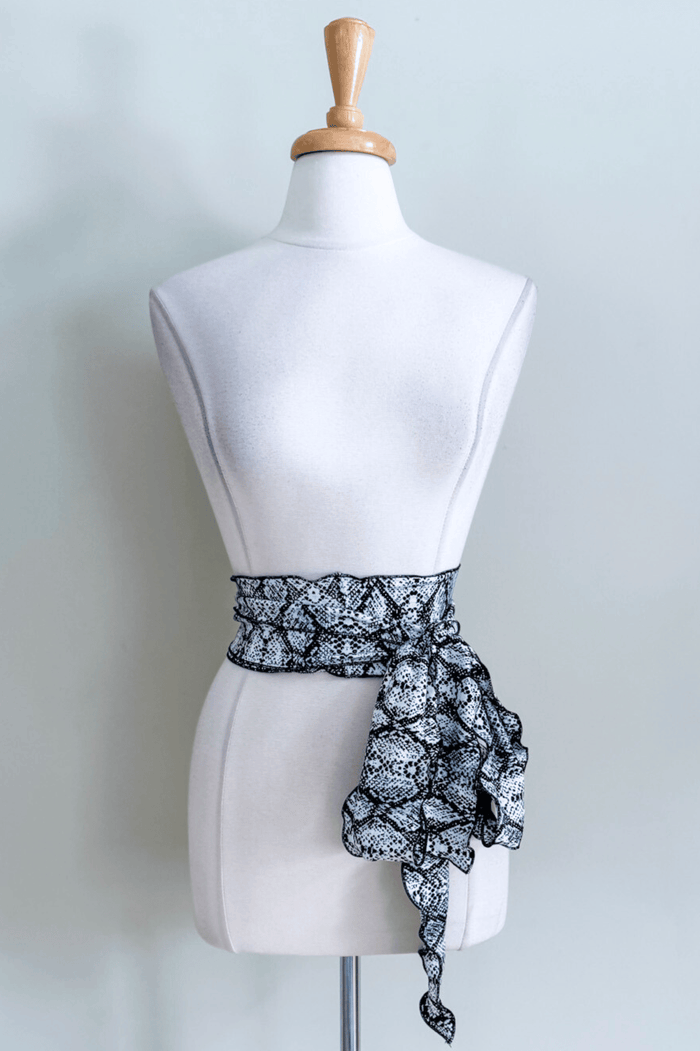 Sash Belt in Cool Snakeskin print from Diane Kroe