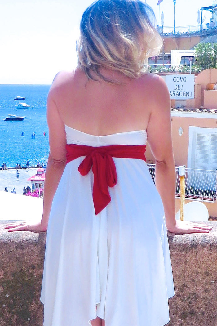 Diane Kroe - Sash Belt (Red) - Worn bow in back