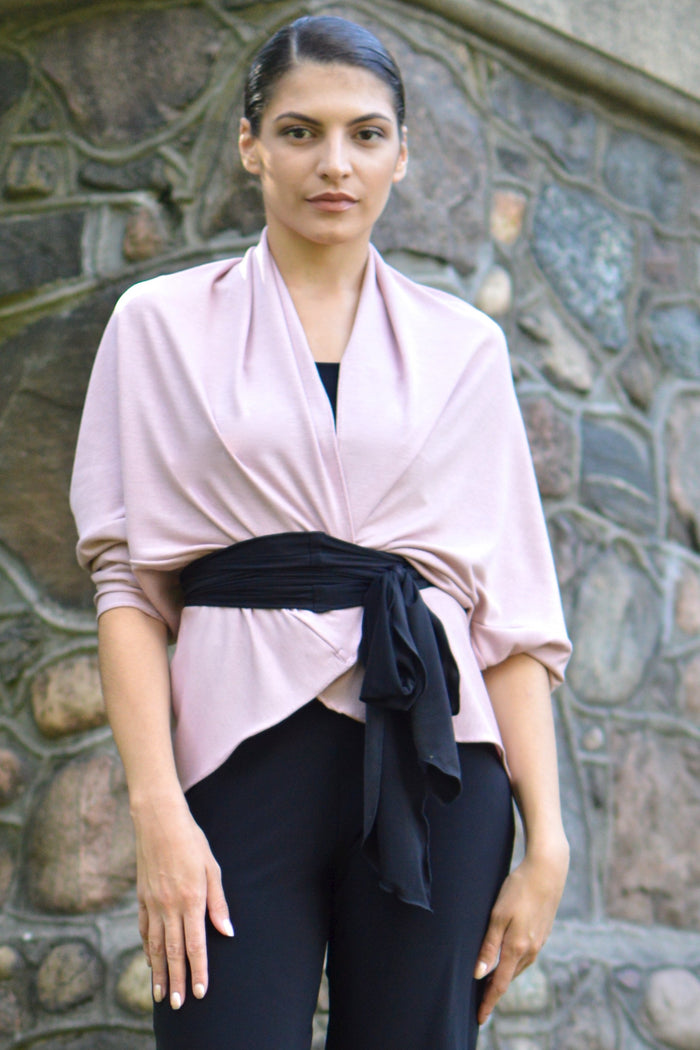 Diane Kroe - Scalloped Versatile Sash Belt (Black)