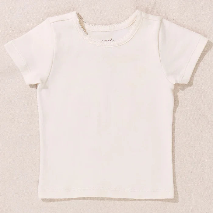 Seasaw Rib SS Tshirt Cream