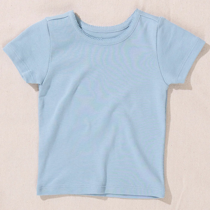 Seasaw Rib SS Tshirt Light Blue
