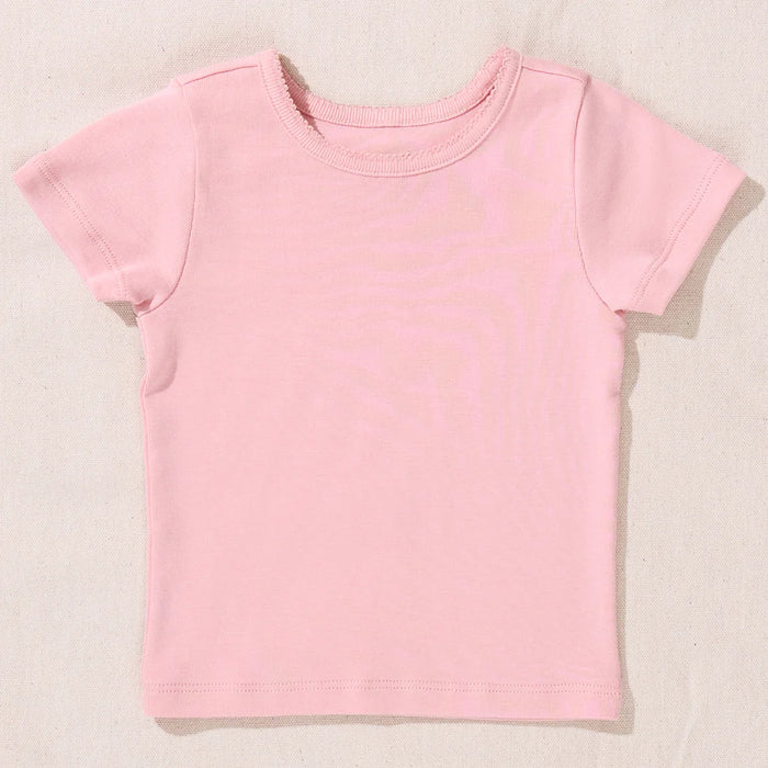 Seasaw Rib SS Tshirt Pink