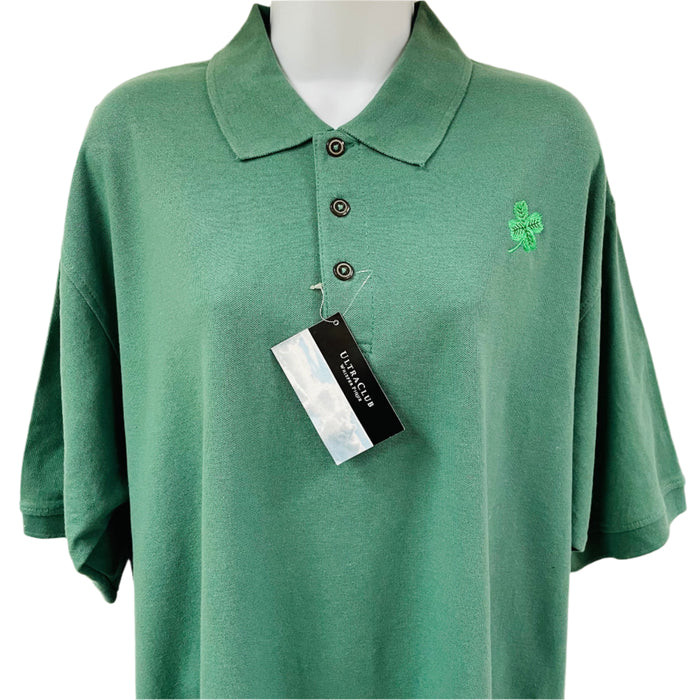 Shamrock on Sage Green Polo