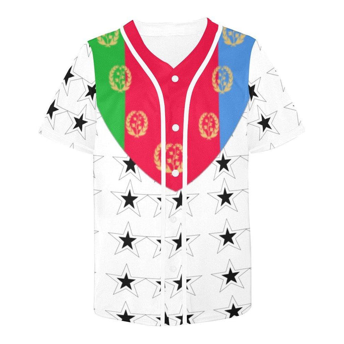 Shirts Mens Eritrean flag star v-neck  Baseball Jersey - Natna Shop