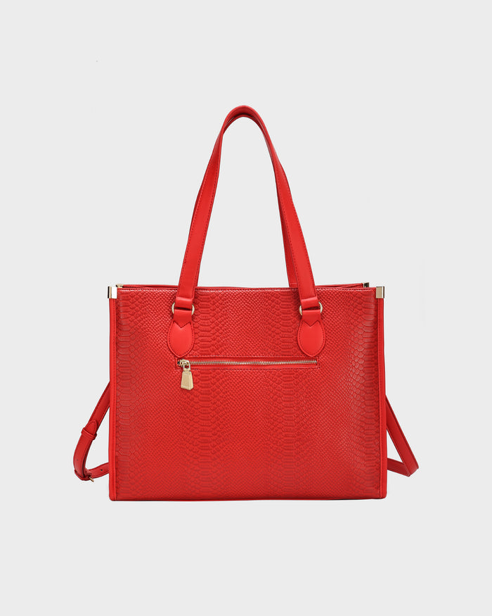 Signature City Tote Bag in Red
