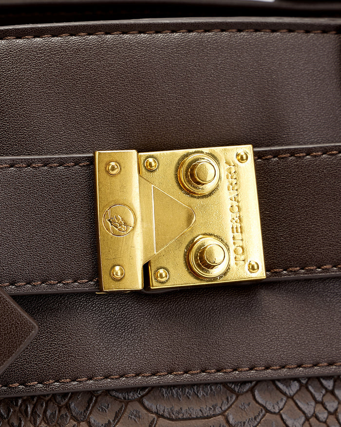 Signature Luxury Prosper Tote In Brown