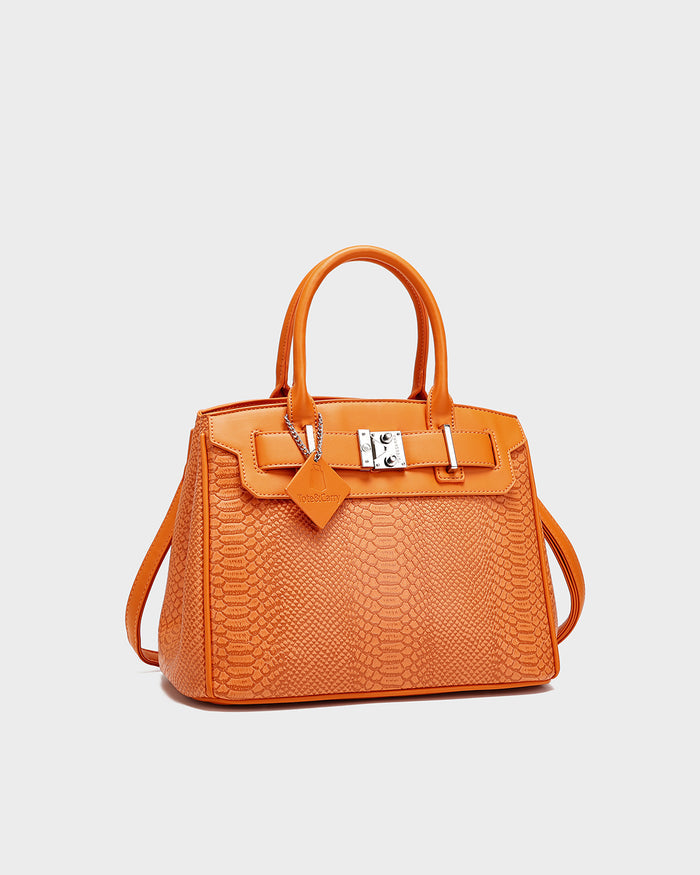 Signature Luxury Prosper Tote In Orange Burst