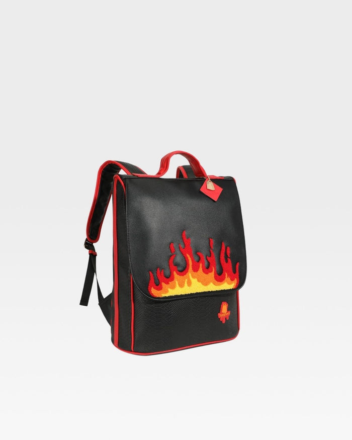 Exclusive Red Fire Backpack & Rolling Duffle Set