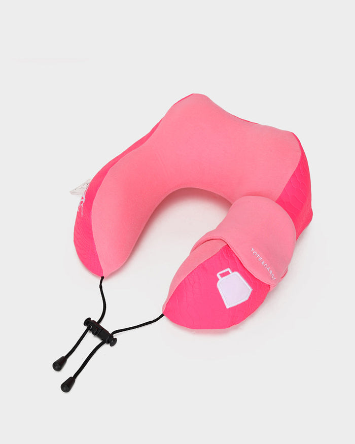 Apollo 1 Neck Pillow and Eye Mask Set in Neon Pink