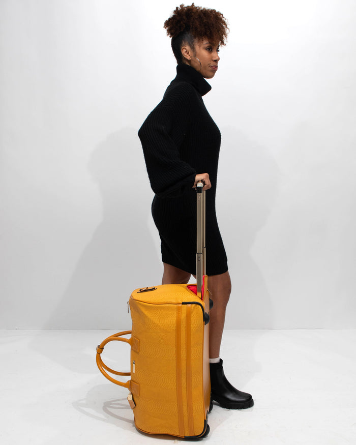 Apollo 1 Rolling Duffle Bag in Mustard
