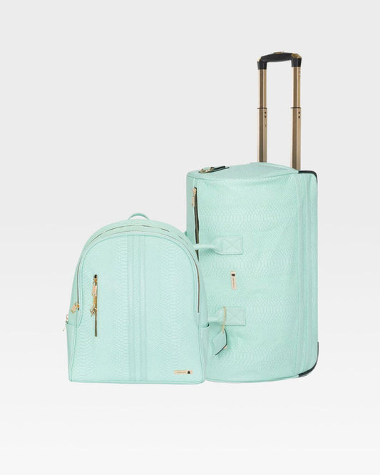 Apollo 1 Backpack & Rolling Duffle Bag Set in Mint