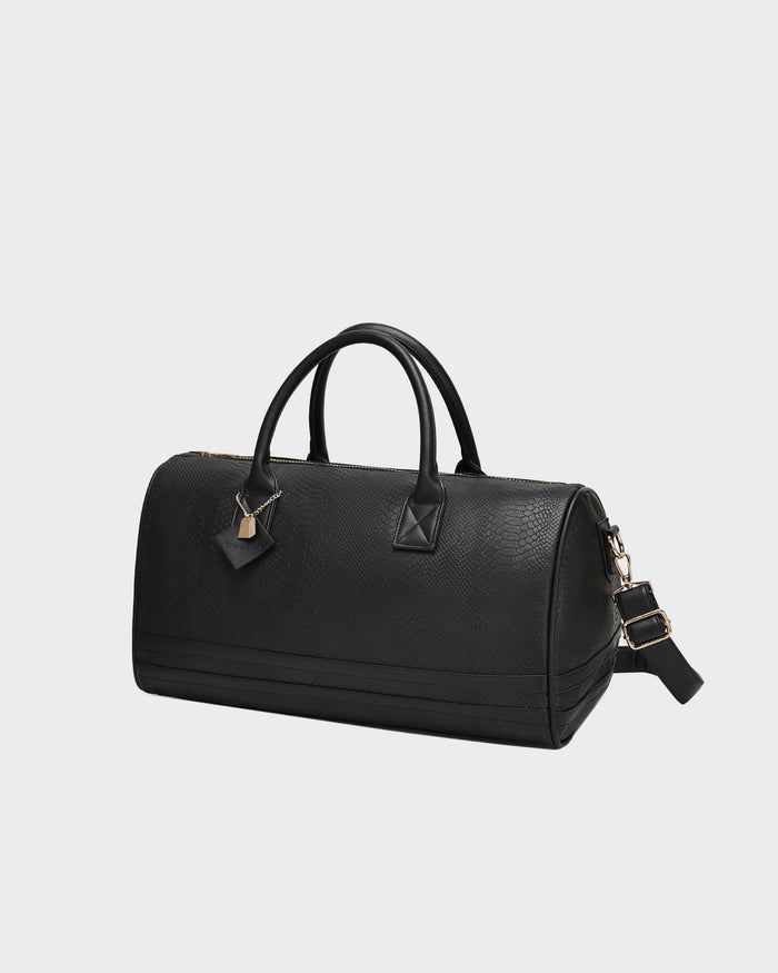 Signature Weekender Duffle Bag in Black