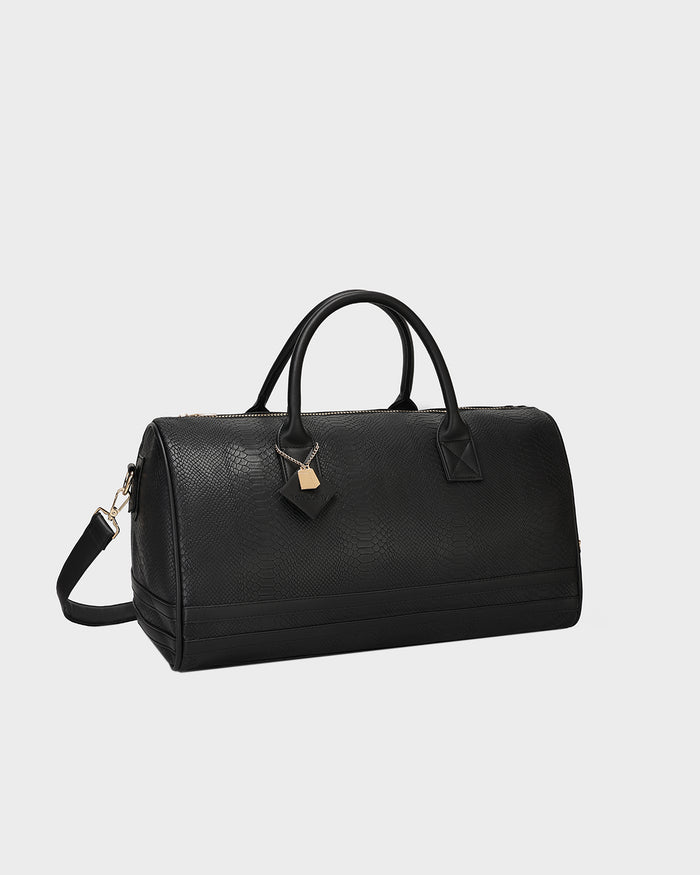 Signature Weekender Duffle Bag in Black
