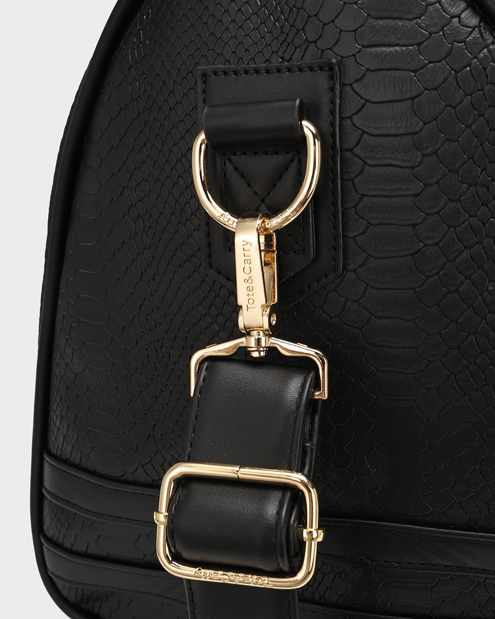 Signature Weekender Duffle Bag in Black