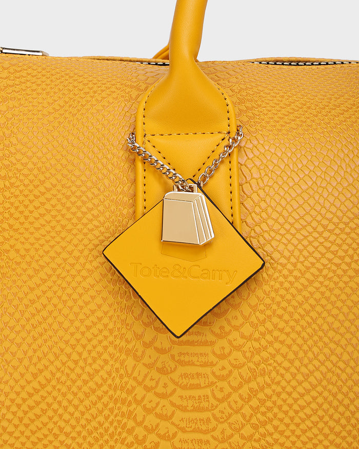 Signature Weekender Duffle Bag in Sunflower Yellow
