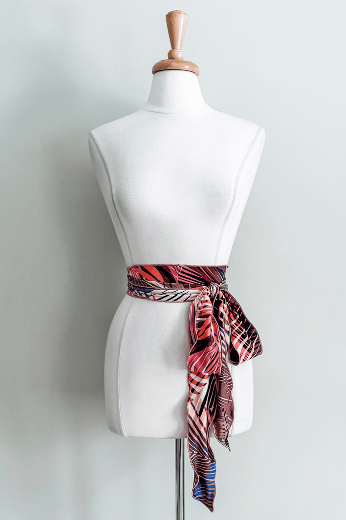 Diane Kroe Skinny Sash in Sunset Palm