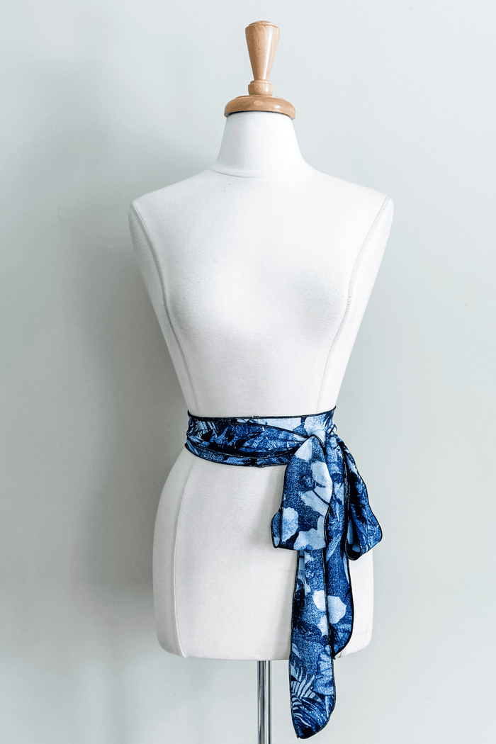 Diane Kroe Skinny Sash in Hawaii Denim