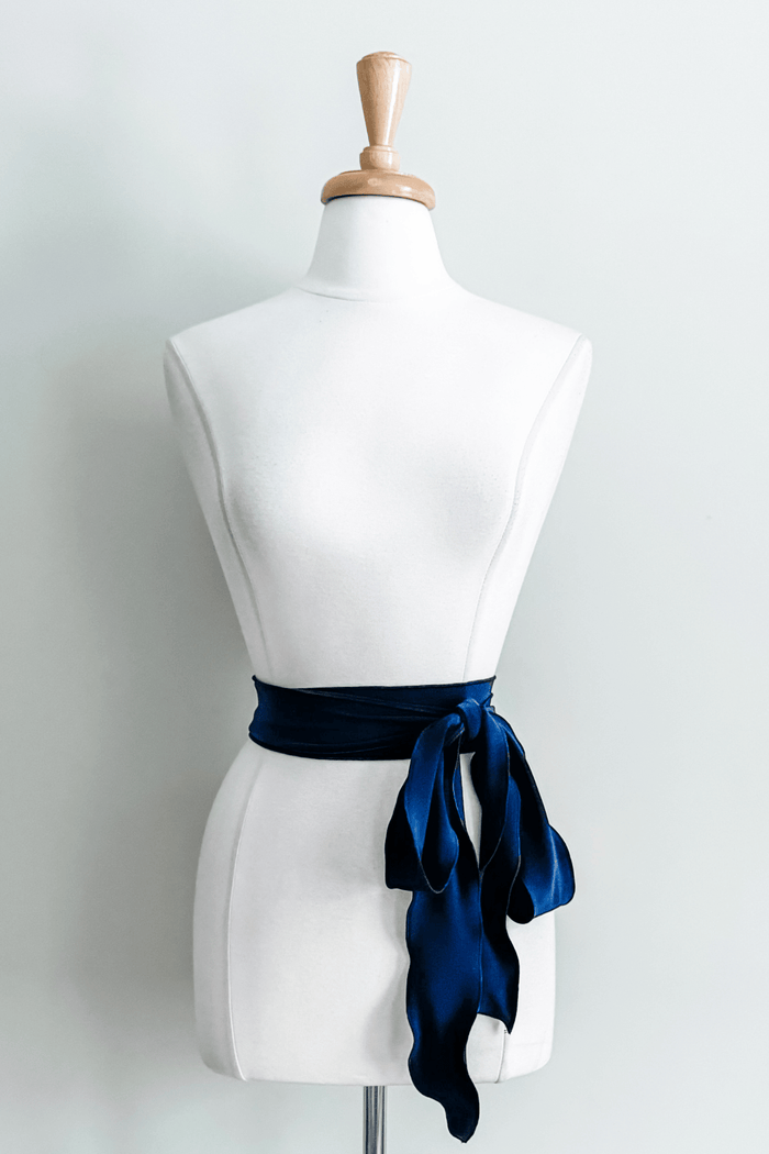 Diane Kroe Skinny Sash in Navy
