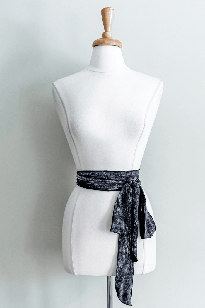 Diane Kroe Skinny Sash in   Charcoal Distressed