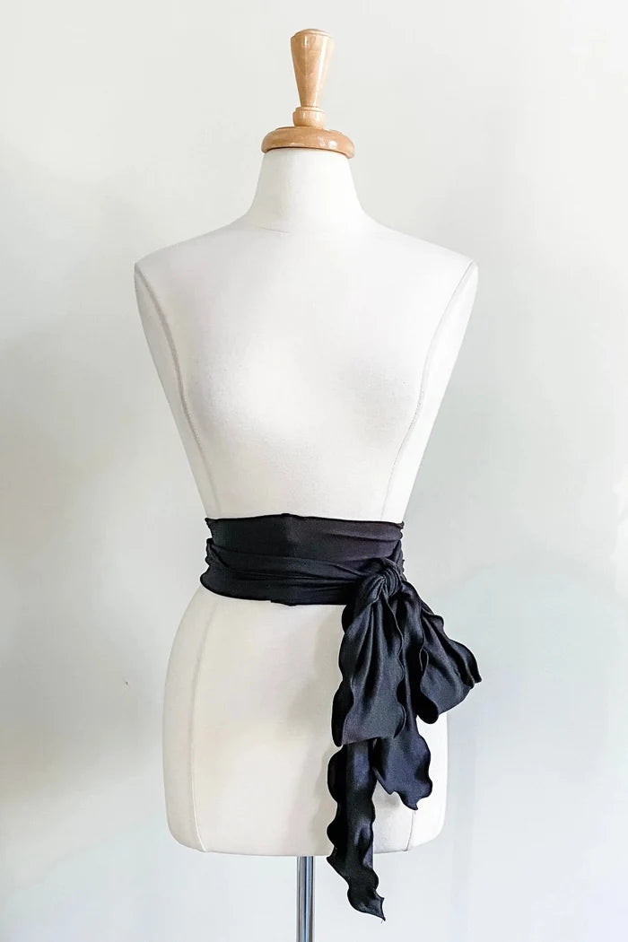 Diane Kroe Skinny Sash in Black