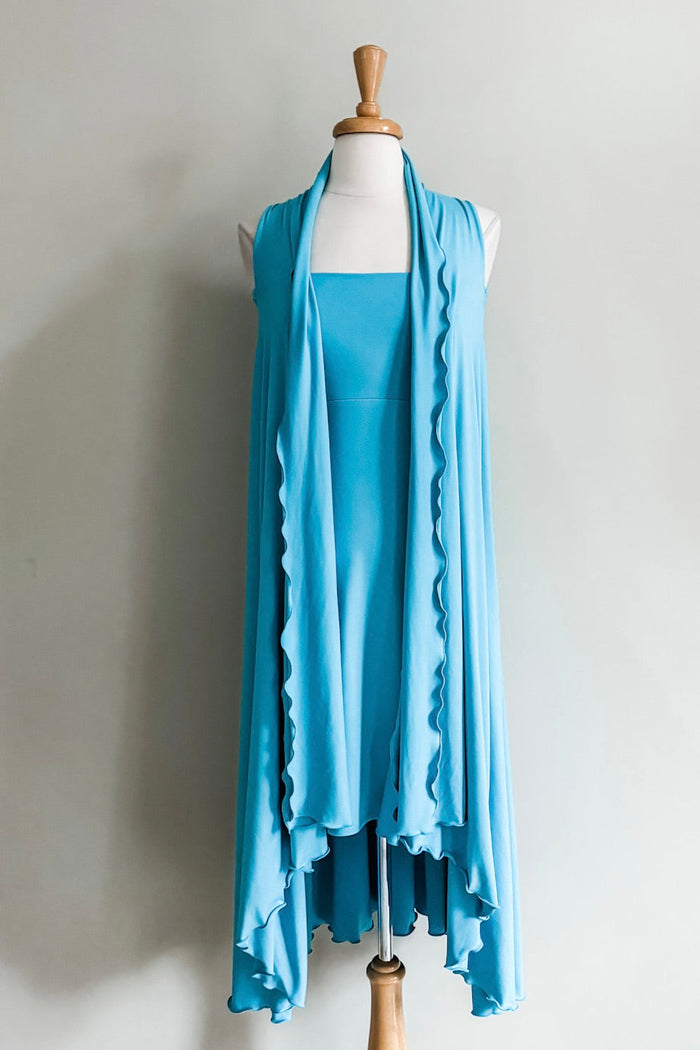 Slip Skirt in Turquoise from Diane Kroe