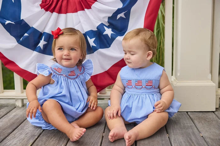 Smocked Apron Bubble - Flags