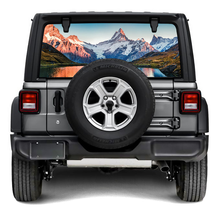 Snow Lake Rear Window Decal