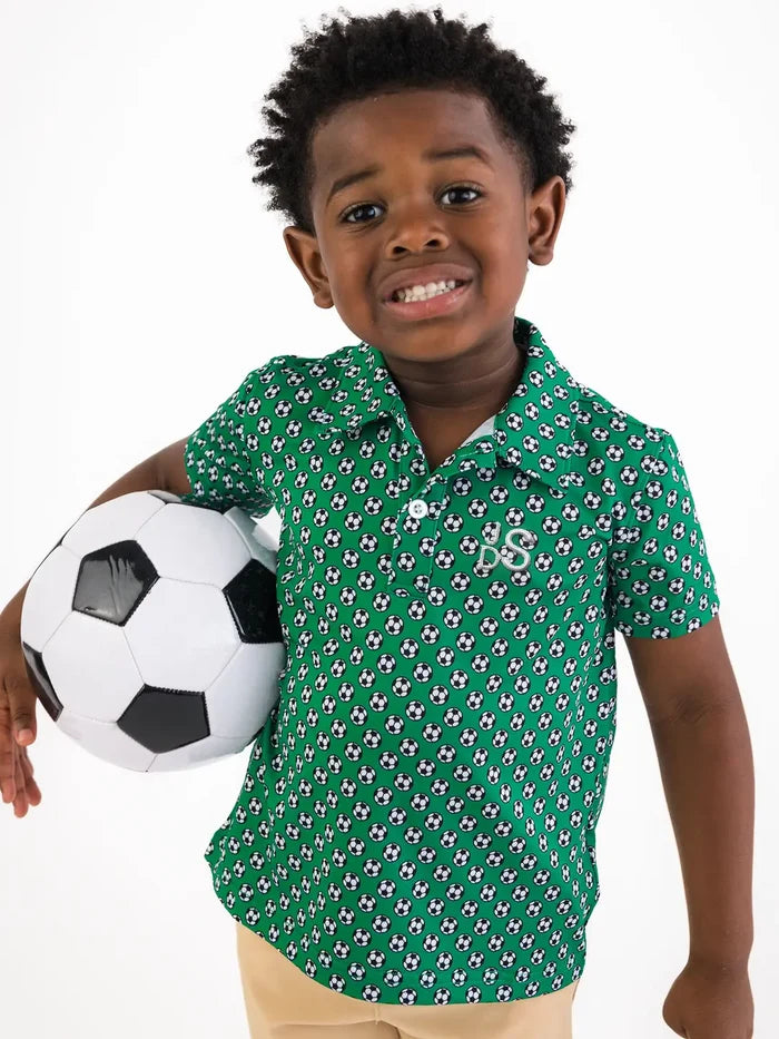 Soccer Mania Knit Short Sleeve Performance Polo