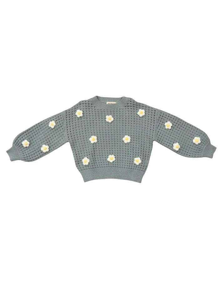 Soft Juniper Flower Sweater