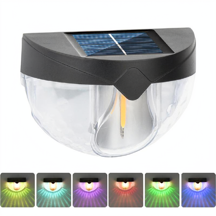 Solar Powered Color Changing Sunbeam Pattern Light - 2 Pack, Weatherproof Yard Garden Patio Outdoor Decor Lighting