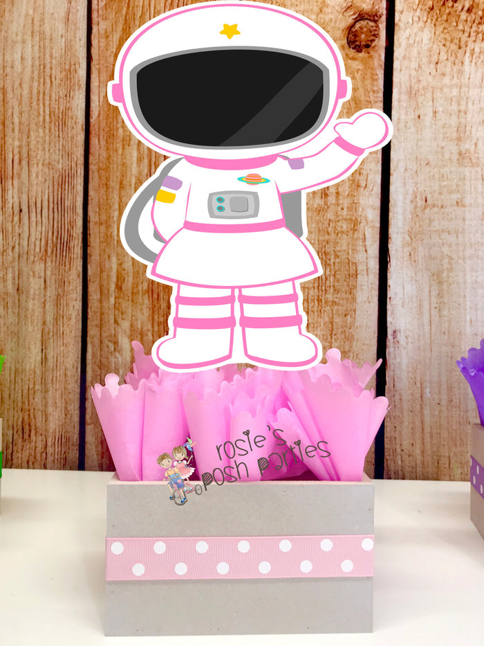 Solar System Outer Space Theme Girl Birthday Party Centerpiece Decoration SET OF 4