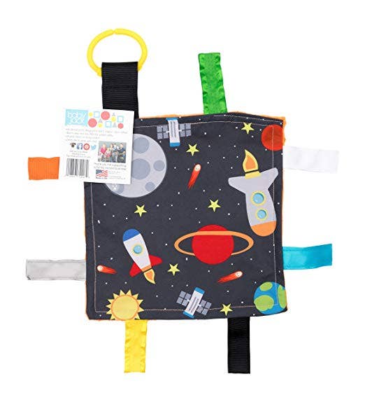 Space Rockets Crinkle Tag Square